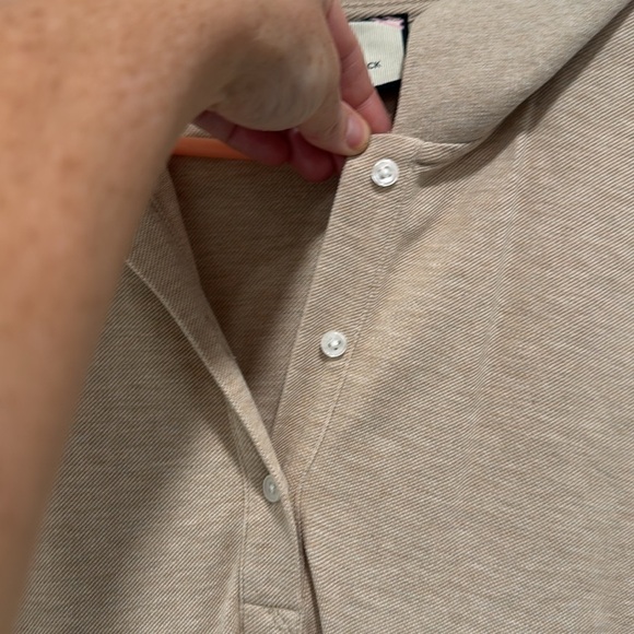 TUCKERNUCK Sandstone Beige Long Sleeve Pique May Polo Dress $168 Size Large - Picture 5 of 8